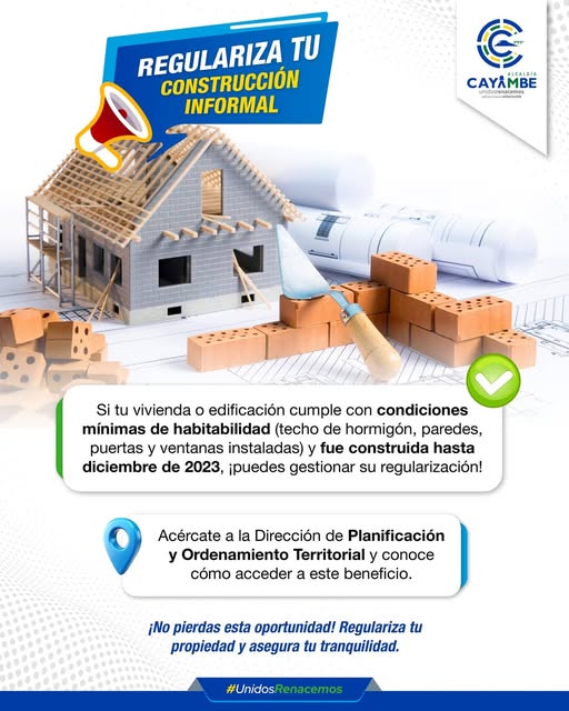 ¿CONSTRUISTE SIN PERMISOS? ¡AHORA PUEDES REGULARIZAR TU VIVIENDA!