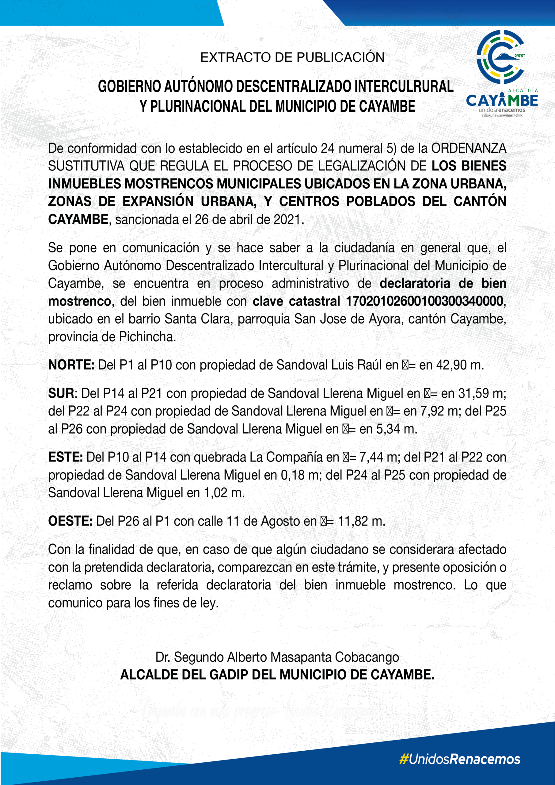 Publicación Oficial