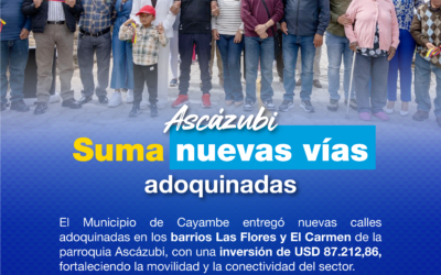 Ascázubi avanza con obras que conectan al desarrollo