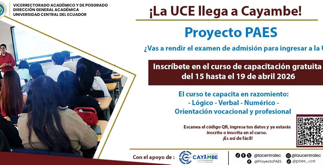 ¡Histórico! La Universidad Central del Ecuador llega a Cayambe con oportunidades reales para la juventud.