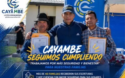 Más de 40 familias del barrio Franisco Jarrin ya cuentan con sus escrituras