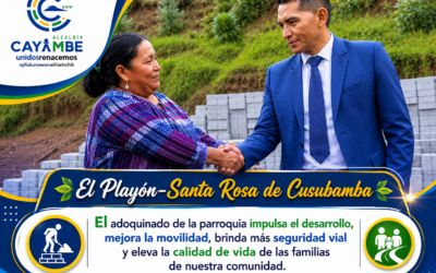 Adoquinado en el sector El Playón fortalece la vialidad en Santa Rosa de Cusubamba