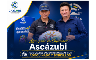 Ascázubi avanza con nuevas obras de adoquinado y bordillos en varios sectores