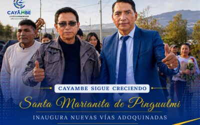Santa Marianita de Pingulmí inaugura nuevas vías adoquinadas en sus sectores principales