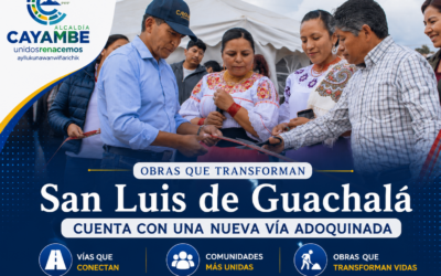 San Luis de Guachalá cuenta con nuevas vías adoquinadas para mejorar la movilidad