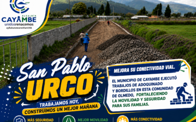 Adoquinado transforma la movilidad en San Pablo Urco