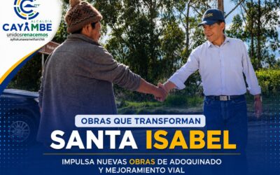 Santa Isabel impulsa nuevas obras de adoquinado para mejorar sus vías comunitarias