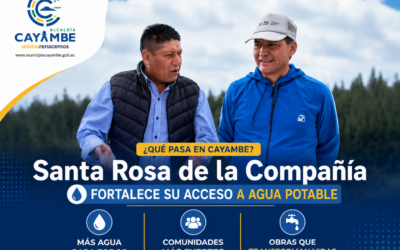 La comunidad Santa Rosa de la Compañía mejora su acceso a agua potable con nueva red comunitaria
