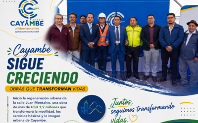 Regeneración urbana de la calle Juan Montalvo transformará la movilidad y los servicios básicos de Cayambe