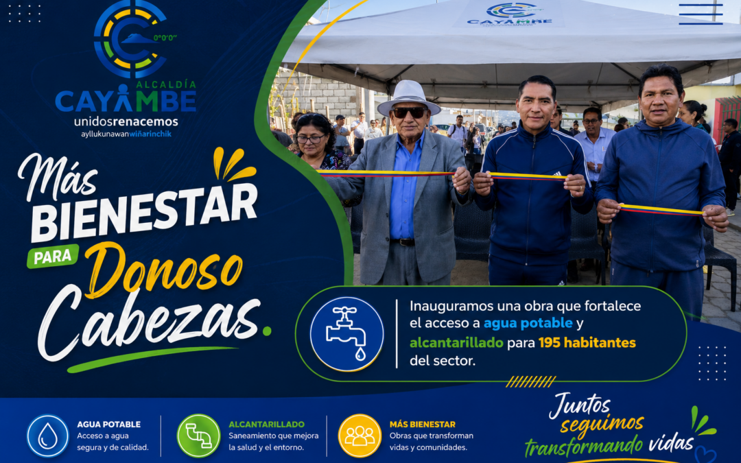 Municipio inaugura obra de servicios básicos en el barrio Donoso Cabezas