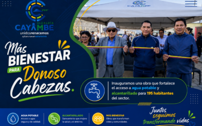 Municipio inaugura obra de servicios básicos en el barrio Donoso Cabezas