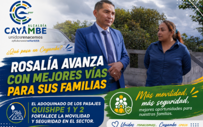 Adoquinado mejora la movilidad en el barrio Rosalía