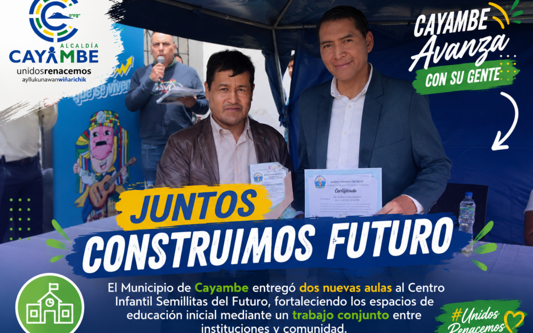 Nuevas aulas fortalecen la educación inicial en Cayambe