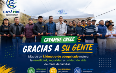 Vía adoquinada en Cangahua mejora la movilidad y calidad de vida de la población